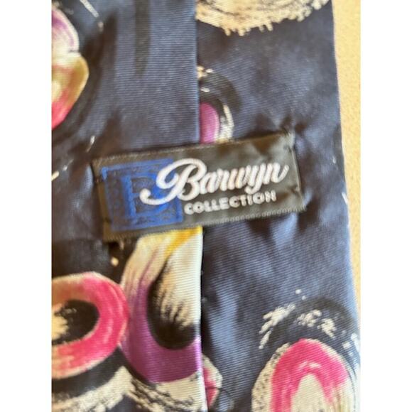 Vintage Barwyn Collection Silk Tie Lot (2) 100% Imported Silk - Picture 2 of 5